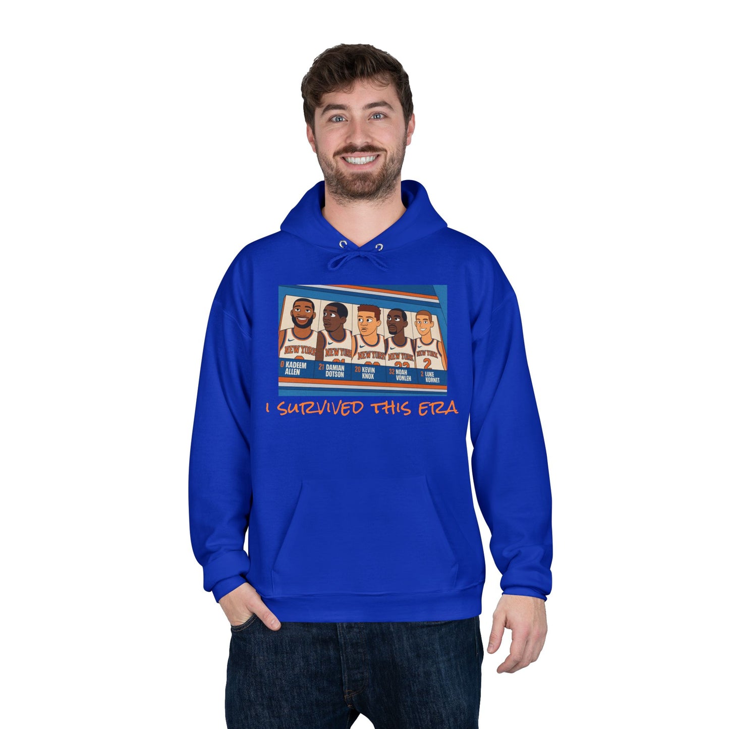 Knicks — "I Survived This Era" Retro Basketball Team Hoodie