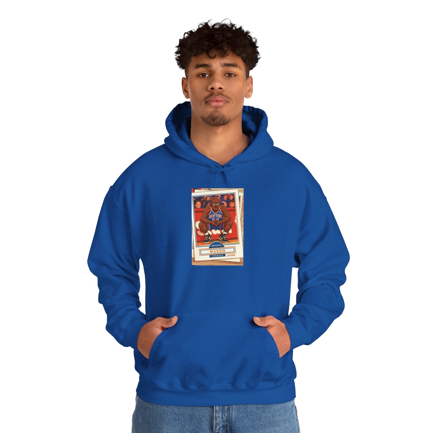 Anthony Mason Hoodie — Retro Basketball Card Graphic Hoodie