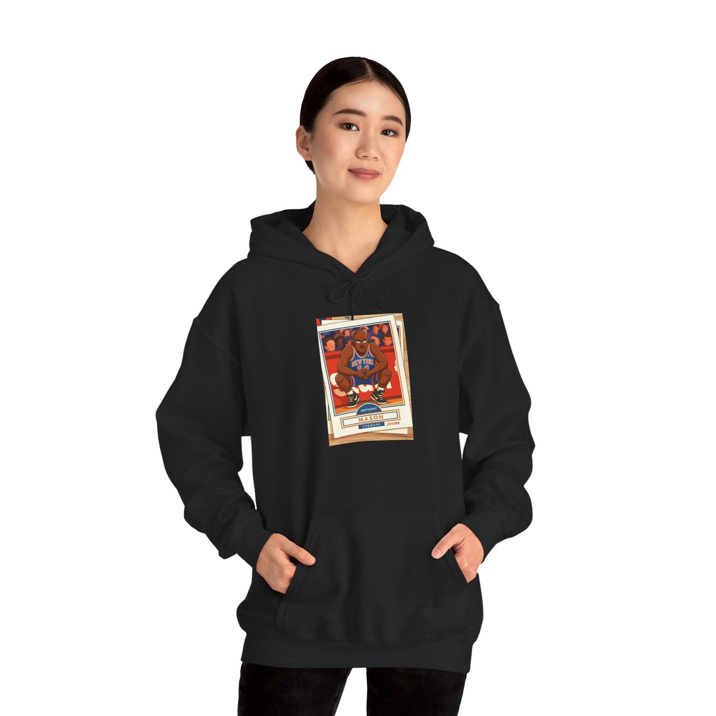 Anthony Mason Hoodie — Retro Basketball Card Graphic Hoodie