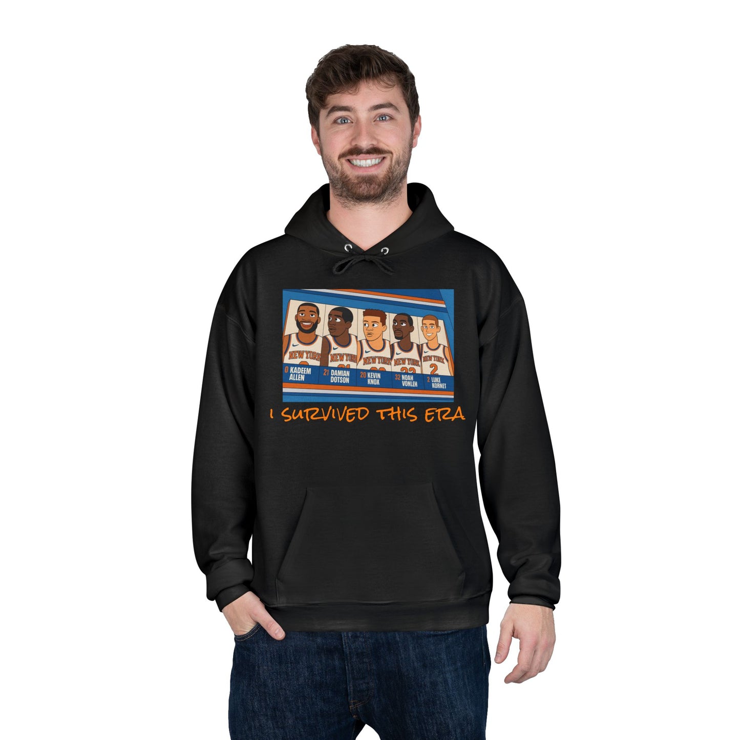 Knicks — "I Survived This Era" Retro Basketball Team Hoodie